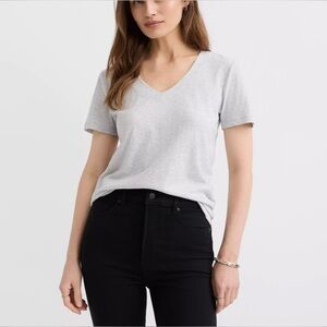 LOFT Everyday V Neck Tee Blue Short Sleeve Tee